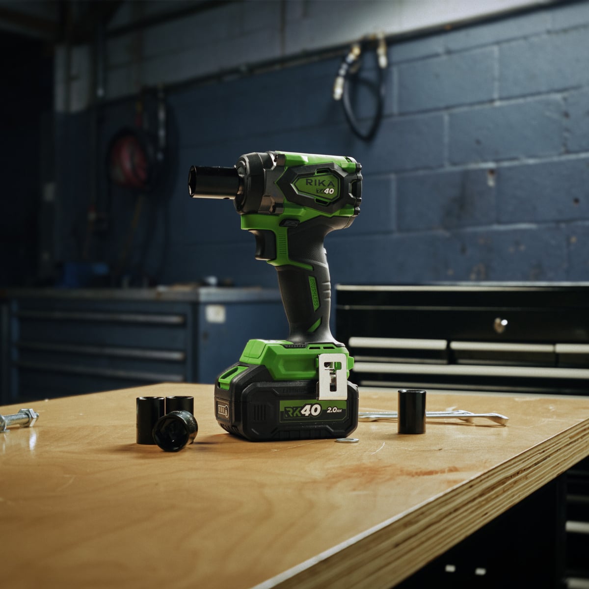 Rikä RK40 40V 1/2in Cordless Compact Impact Wrench | 480Nm Nut-Busting Torque | Friction Ring | Brushless Motor | Body Only